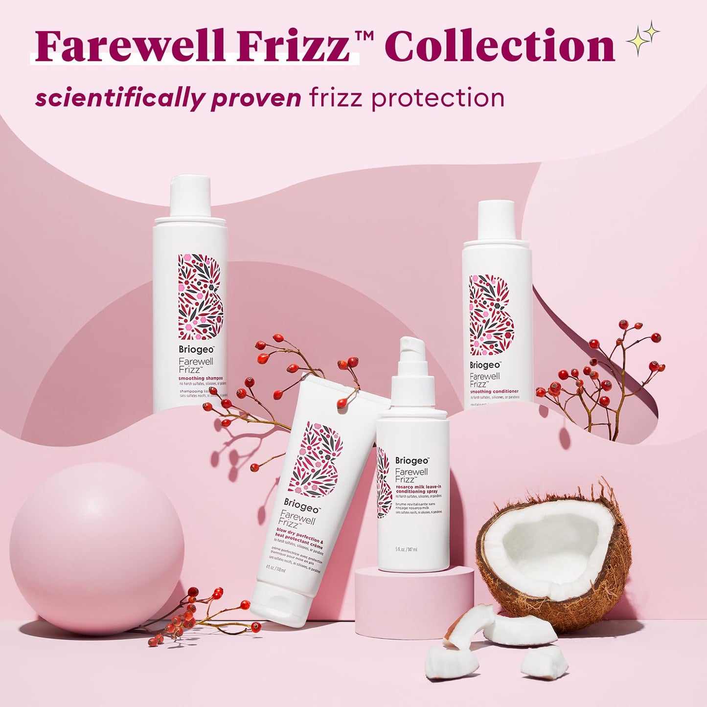 Briogeo Farewell Frizz Blow Dry Perfection & Heat Protectant Creme | Silicone-Free