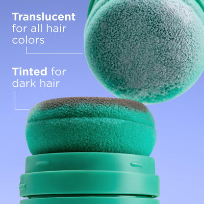 Briogeo Style & Treat Dry Shampoo Puff – Tinted for Dark Hair (Non-Aerosol, Talc & Benzene Free)