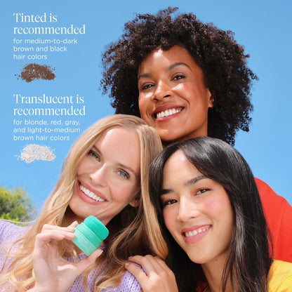 Briogeo Style & Treat Dry Shampoo Puff – Tinted for Dark Hair (Non-Aerosol, Talc & Benzene Free)