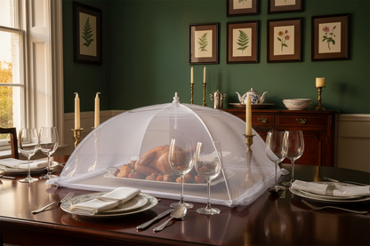 Mesh Folding Food Cover Insect Proof Washable Space Saving Kitchen Food Protector