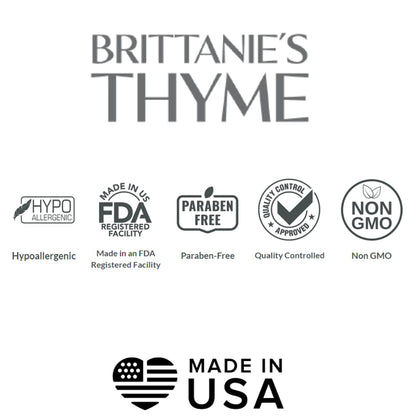 Brittanie's Thyme Pure Castile Liquid Soap Refill Peppermint, 32oz – Gentle, Nourishing Cleanser for Hands, Hair & Body