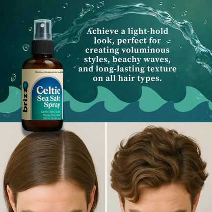 brizz Celtic Sea Salt Hair Spray – Instant Beach Look, Volume & Texture (8.45 fl oz)