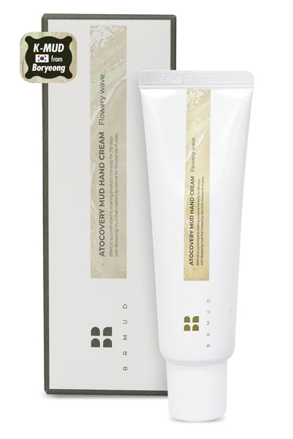 BRMUD Atocovery Mud Hand Cream Flowery Wave – Non-Greasy Moisturizing Hand Moisturizer with Panthenol & Ceramide