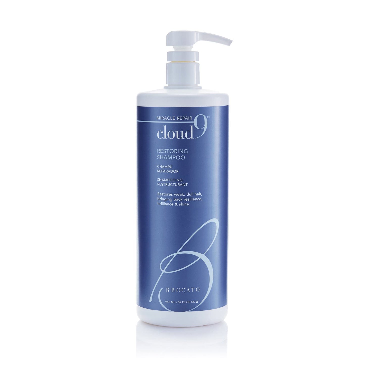 Brocato Cloud 9 Restoring Shampoo, 32 Fl Oz – Miracle Repair, Hydration & Shine