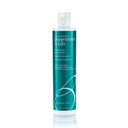 Brocato Peppermint Scrub Purifying Shampoo – Deep Clean, Peppermint Oil, 10 oz | Sulfate & Paraben Free