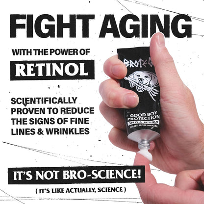 Brotege Daily Anti-Aging Face Moisturizer for Men with SPF15 | Fragrance-Free, Non-Greasy & Retinol