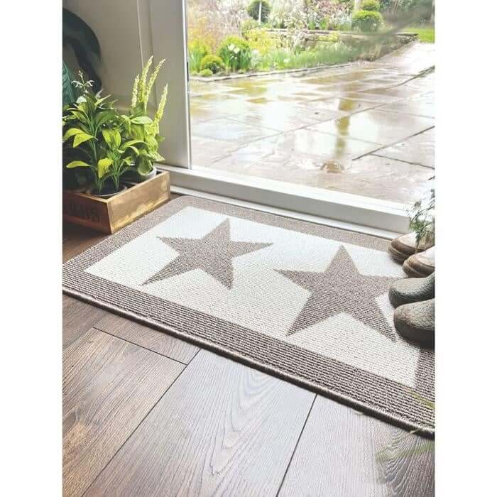 Washable Mat and Runner Star Design