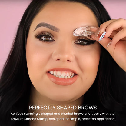 BrowPro Eyebrow Stamp Simone — Natural Arched Brow Powder, Waterproof & Long-Lasting