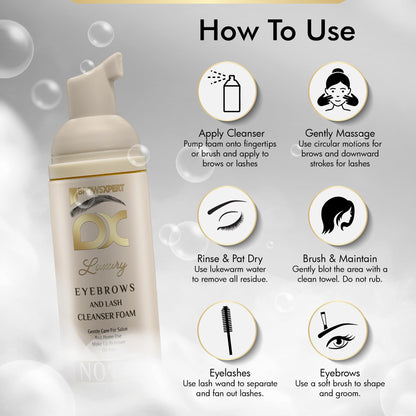 Brows Xpert Clarifying Brow Foam – Gentle Oil-Free Makeup Remover for Sensitive Skin