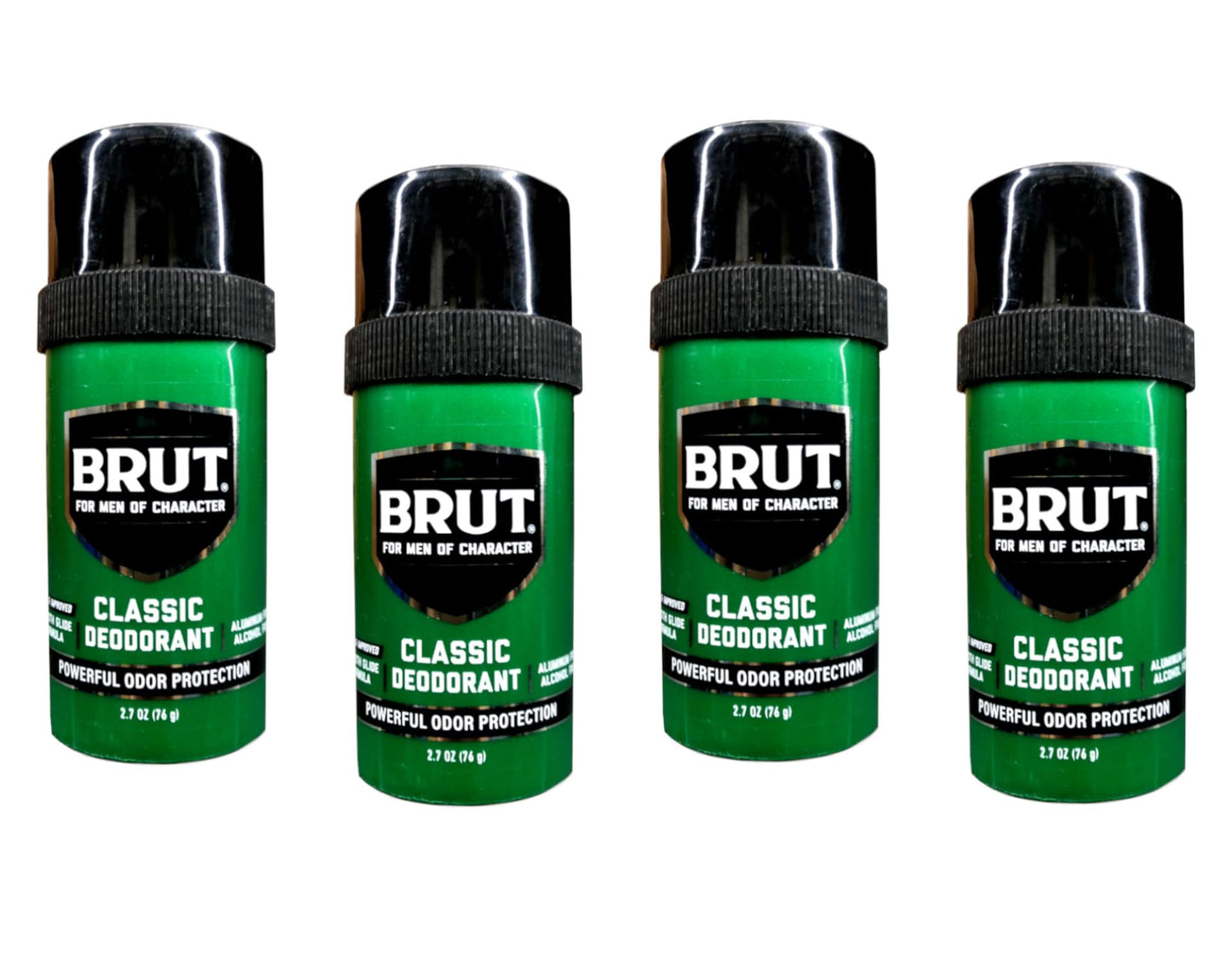 BRUT Classic Round Stick Deodorant 2.7 Ounces (Pack of 4) – Original Scent, All-Day Freshness