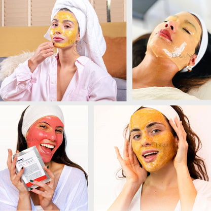 BRÜUN Jelly Mask Jar 24k Gold Mandelic AC Peel-Off – 23 fl oz Face & Body