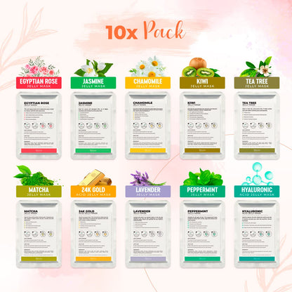 BRÜUN Peel-Off Jelly Mask Spa Set – Premium Rubber Mask (9 Varieties) for At-Home Facial