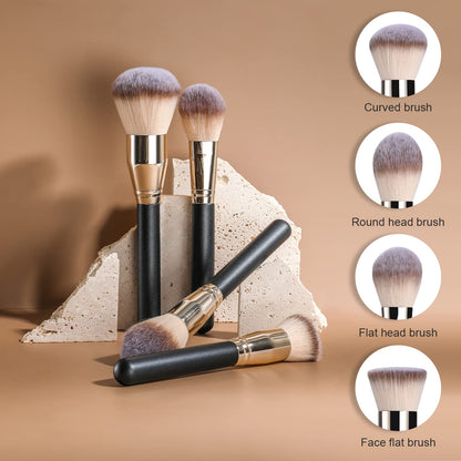 BS-MALL Soft Professional Makeup Brush Set – 4 Pcs Travel‑Friendly with Foundation, Powder & Blush Brushes