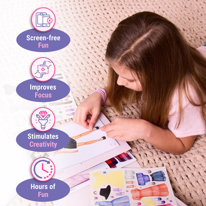 BSCOOL Fashion Studio: Little Designer Creativity Book for Kids 4+ | Dress Up, Drawing & Coloring