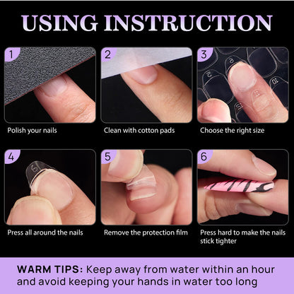 BTArtbox Nail Tabs – 10 Sheets, 15 Sizes, Ultra-Thin Waterproof Adhesive for Manicures
