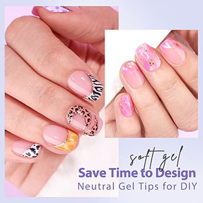 BTArtbox XCOATTIPS Natural Nail Tips – Extra Short Pink Square Press-On Nails