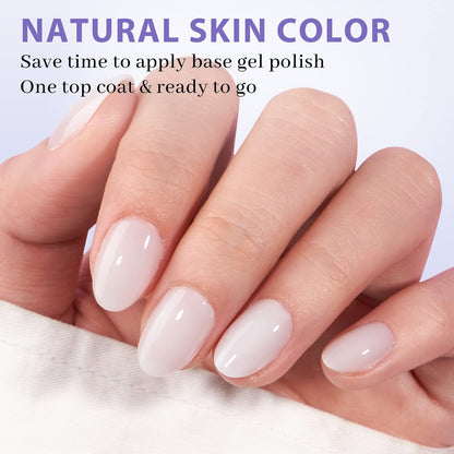 BTArtboxnails XS Short Almond Gel Nail Tips – Milky White Press-On, 160pcs