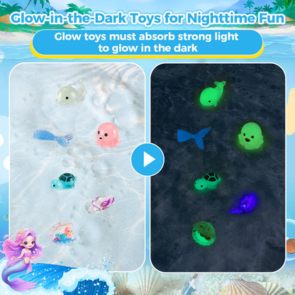BubFroo Mermaid Bath Bombs for Kids – 6-Pack with Surprise Toys Inside