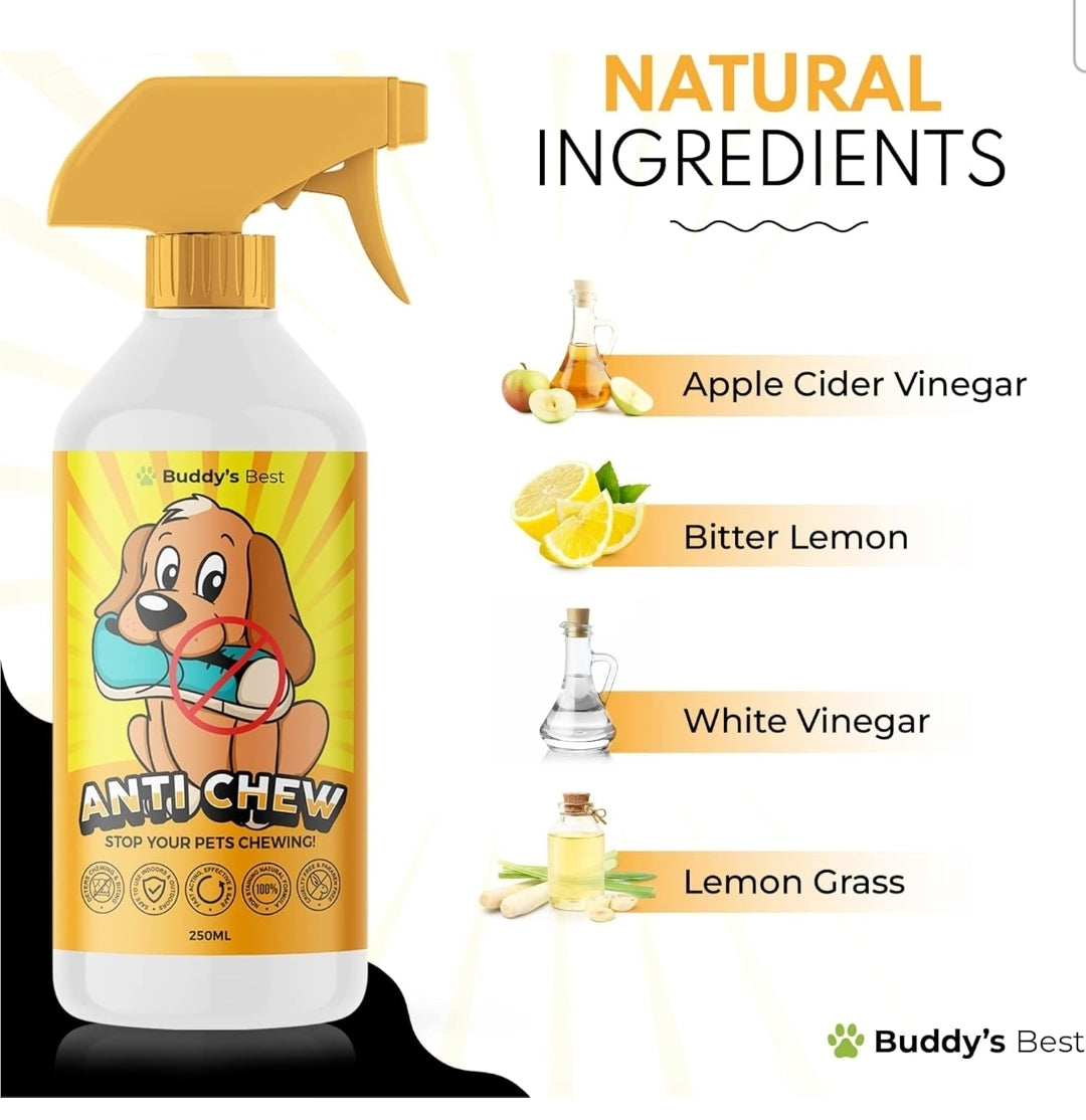 BUDDY'S BEST Anti Chew Spray for Puppies & Dogs