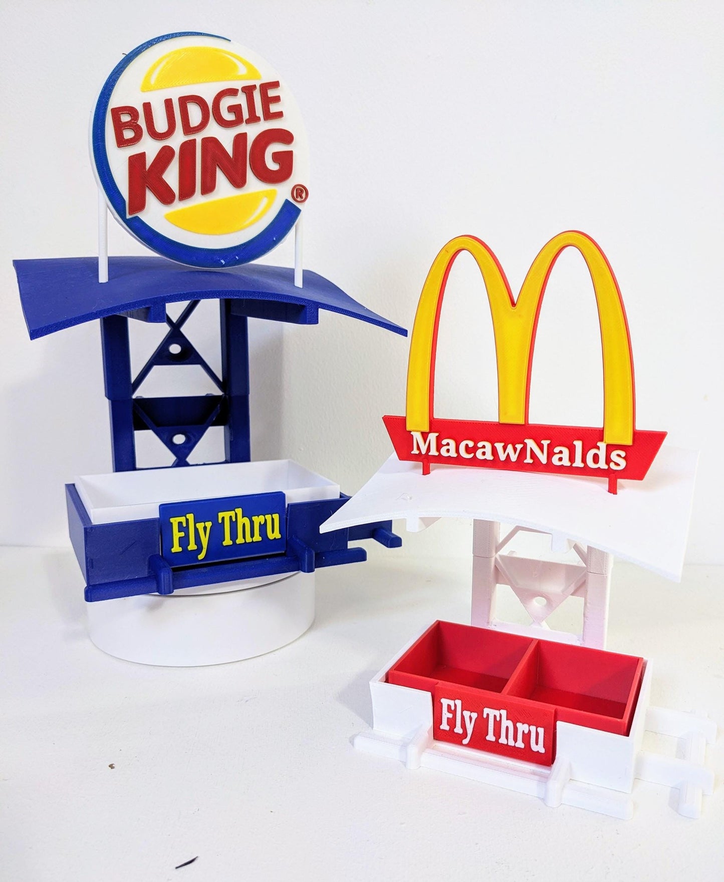 Budgie King Fly Thru Bird Feeder: Cage & Aviary, Ikea Skadis Compatible