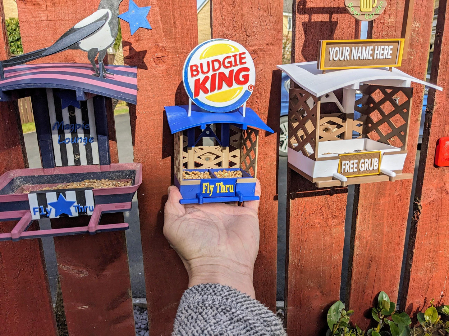 Budgie King Fly Thru Bird Feeder: Cage & Aviary, Ikea Skadis Compatible