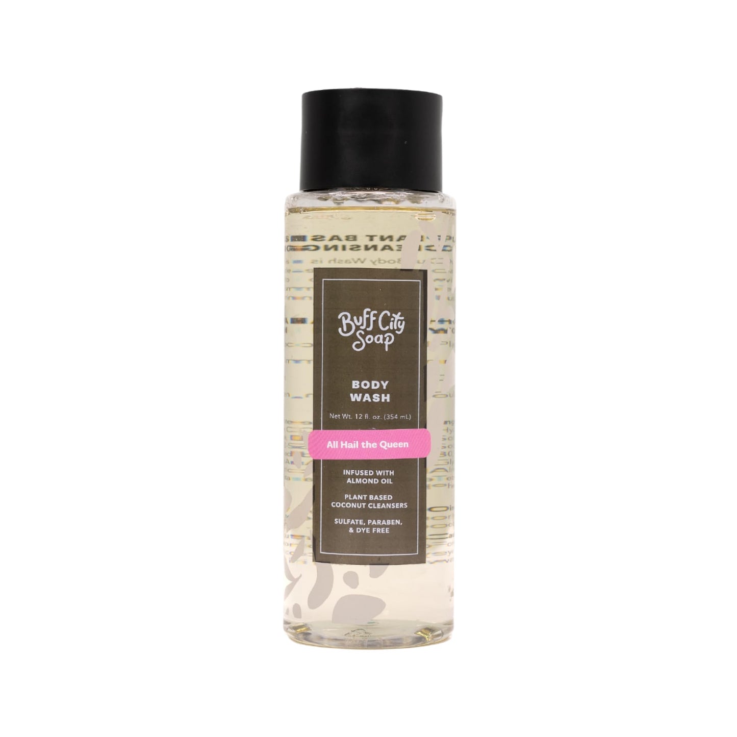 Buff City Soap Plant-Based Body Wash – Coconut Cleanser & Almond Oil Infused, Gentle & Rich Lather (12 fl oz)