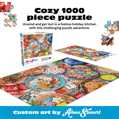 Buffalo Games - Aimee Stewart Cookies and Cocoa 1000-Piece Puzzle for Adults | Large 26.75 x 19.75