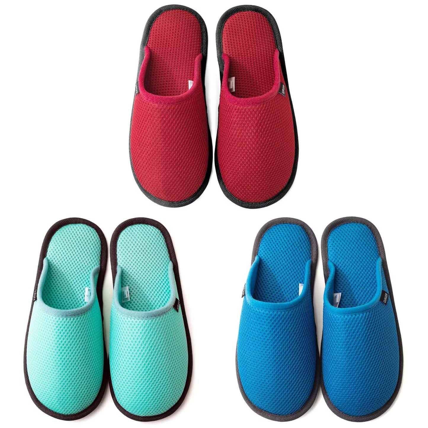 BUGUKI Spa Slippers Set – Non-Slip, Washable Guest Slippers, 3 Pairs for Spa, Hotel, Home