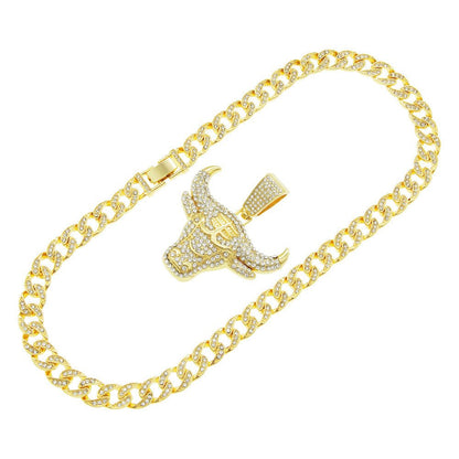 Bull Head Cuban Necklace