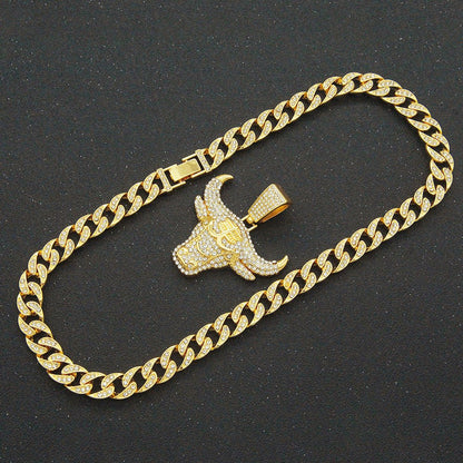 Bull Head Cuban Necklace