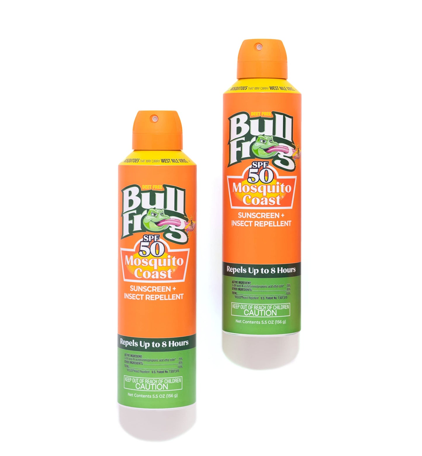 Bullfrog Mosquito Coast SPF50 Sunscreen + Insect Repellent 2-Pack, 5.5 oz Each