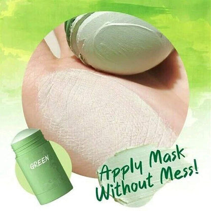 Bupposes Green Tea Face Mask Clay Stick – Deep Cleanse, Oil Control & Moisturizing (Green 3PC)