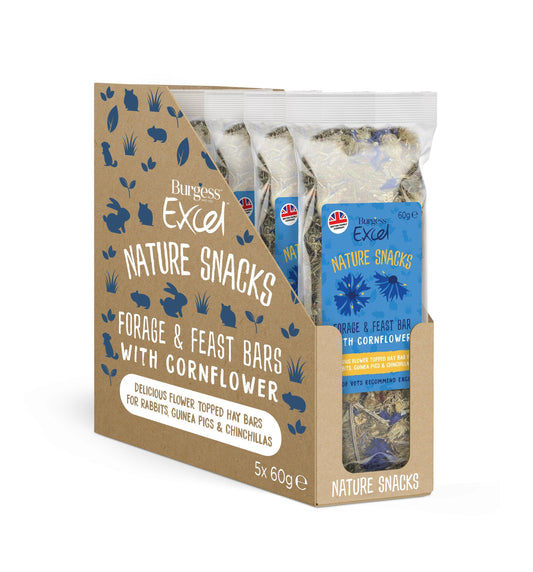 Burgess Excel Nature Snacks Cornflower Bars 5 x 60g