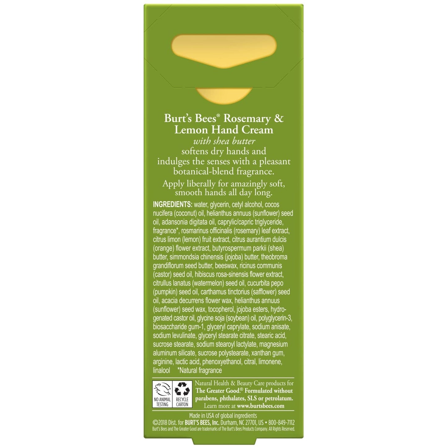 Burts Bees Rosemary and Lemon Hand Cream with Shea Butter – 1 oz | All-Day Moisturization