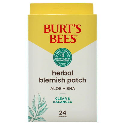 Burts Bees Clear and Balanced Herbal Blemish Patches for Women – 24 Count