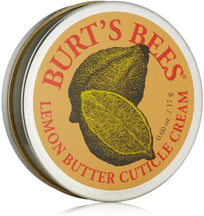 Burt's Bees Lemon Butter Cuticle Cream with Vitamin E — Nourishes Nails & Softens Dry Cuticles, 0.6 oz Tin, 4 Pack