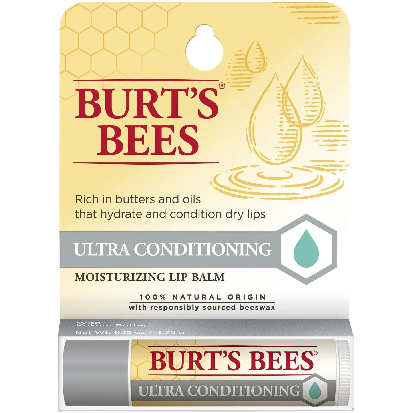 Burt's Bees Lip Balm Ultra Conditioning with Kokum Butter - Pack of 4