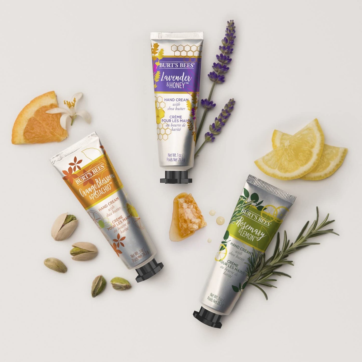 Burts Bees Rosemary and Lemon Hand Cream with Shea Butter – 1 oz | All-Day Moisturization
