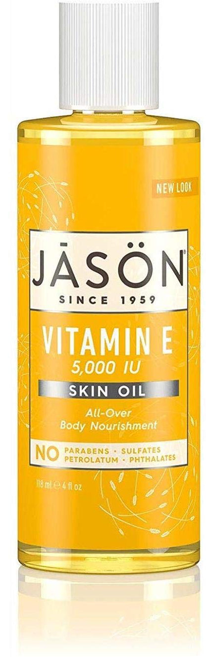 BUTO Jason Naturals Vitamin E 5000 IU Skin Oil – Pack of 2 (4 oz Each)