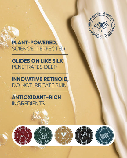 Buttah Skin Sterling Silver Kit for Radiant Beauty | Everlasting Retinol Oil, Awakening Eye Cream, Uplift & Smooth Face Wand