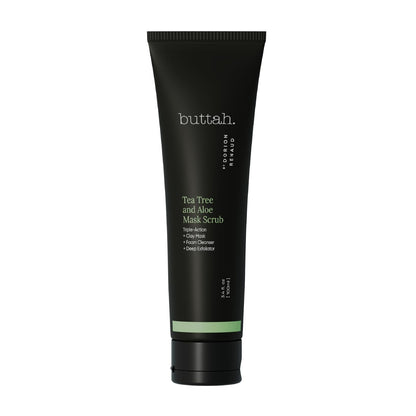 Buttah Skin by Dorion Renaud Tea Tree & Aloe Exfoliating Scrub 3oz | Multi-Tasking Cleanser