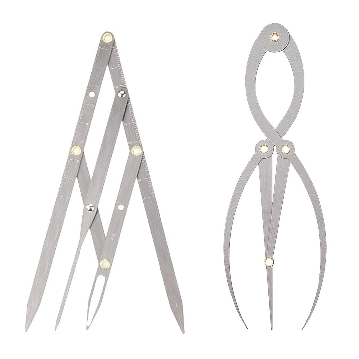 Buulea 2 Pcs Golden Ratio Eyebrow Caliper & 1:1.618 Ruler – Precision Brow Mapping Tool