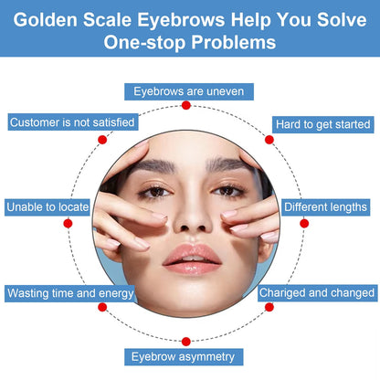 Buulea 2 Pcs Golden Ratio Eyebrow Caliper & 1:1.618 Ruler – Precision Brow Mapping Tool