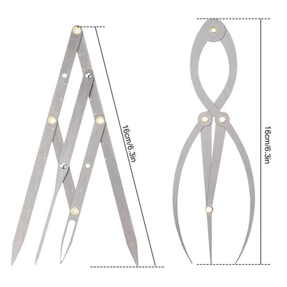 Buulea 2 Pcs Golden Ratio Eyebrow Caliper & 1:1.618 Ruler – Precision Brow Mapping Tool