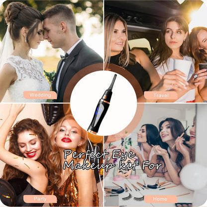 BUV 2025 Upgraded Heated Eyelash Curler – 5s Heat, USB Rechargeable, 3 Modes, LED Display, Anti-Burn