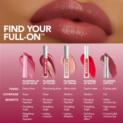 BUXOM Full-On Plumping Lip Glow Balm in Peach Smoothie | Hydrating Lip Tint & Plumper