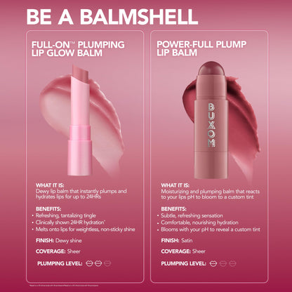 BUXOM Full-On Lip Glow Balm Cinnamon Kiss — Hydrating Plumping Lip Tint