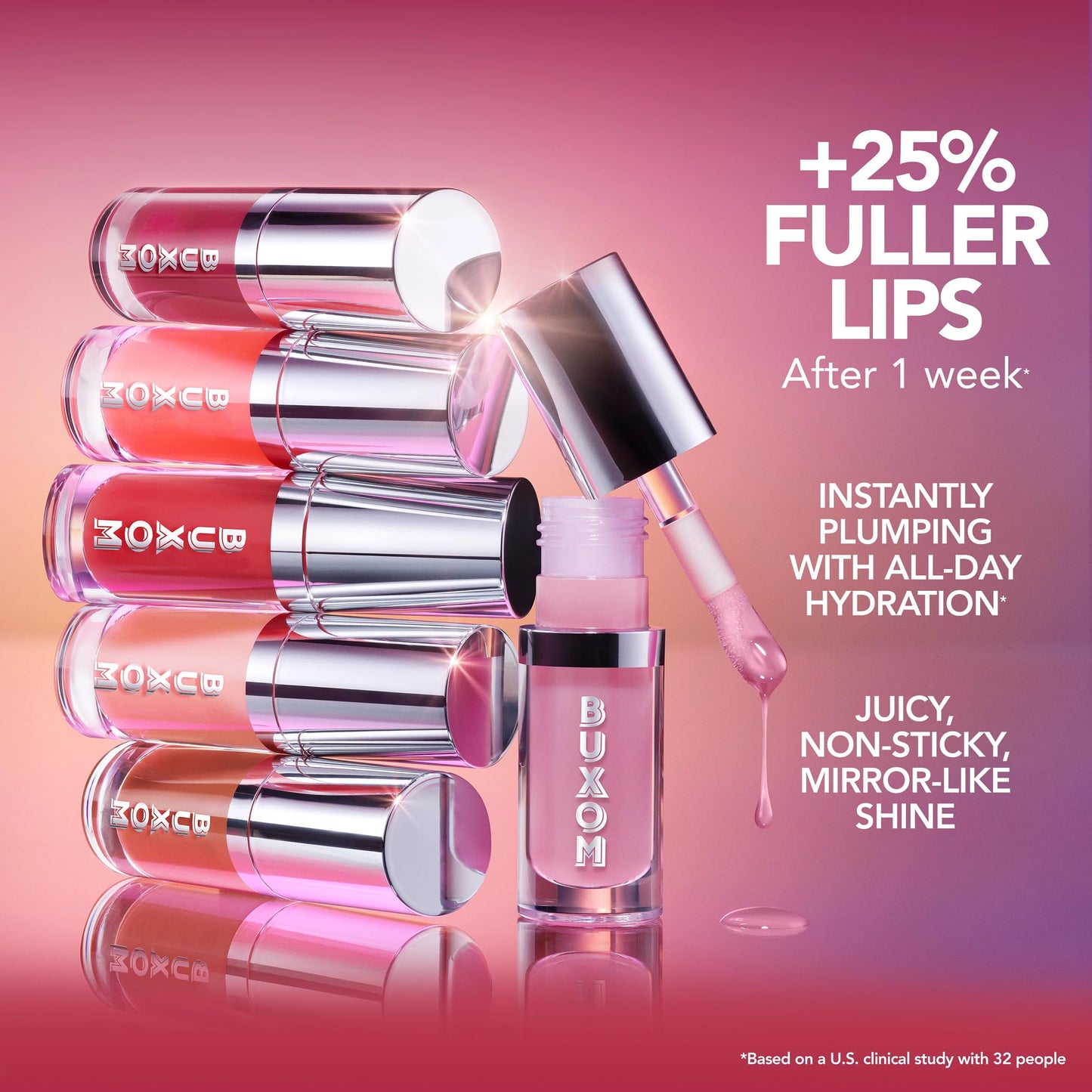 Buxom Dolly Full-On Glossy Lip Oil – Hydration, Shine, Non-Sticky