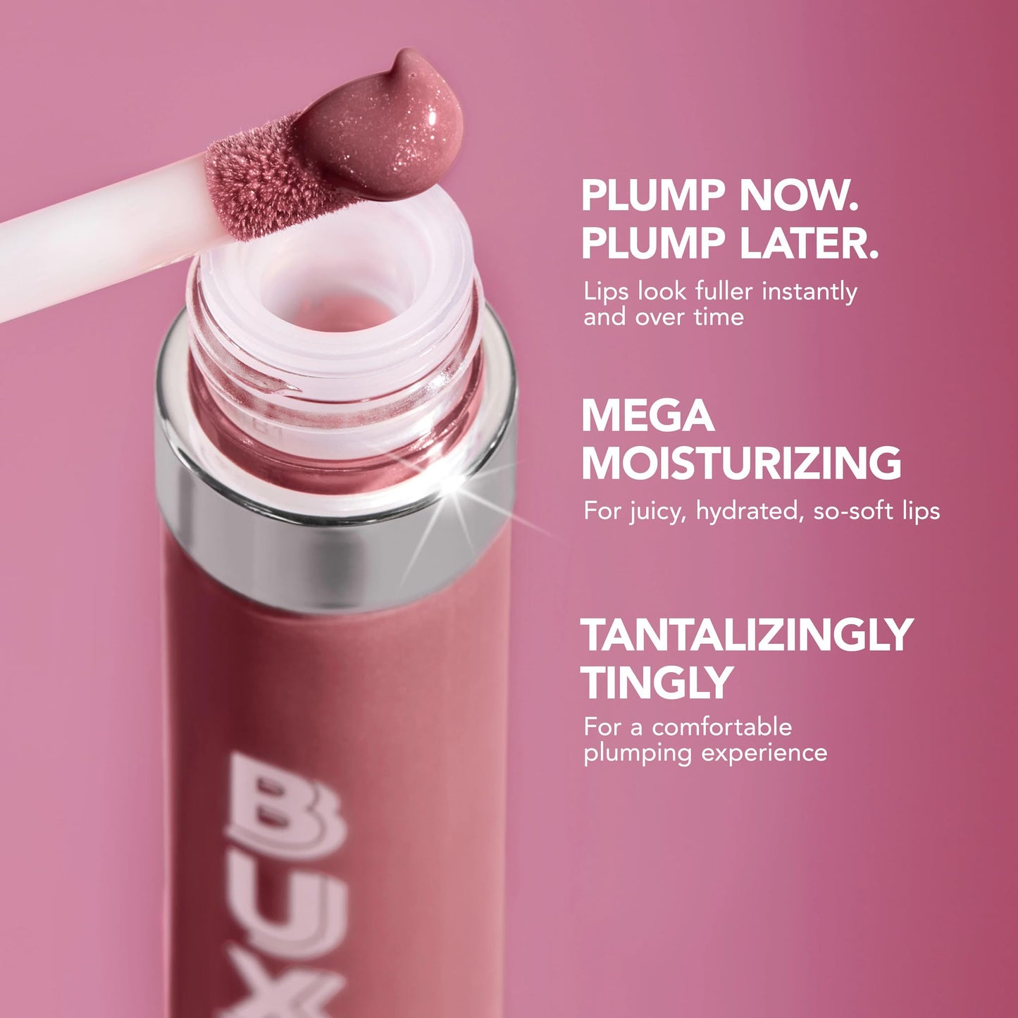 BUXOM Full-On Plumping Lip Cream White Russian Mini – Creamy, Tingling Lip Gloss