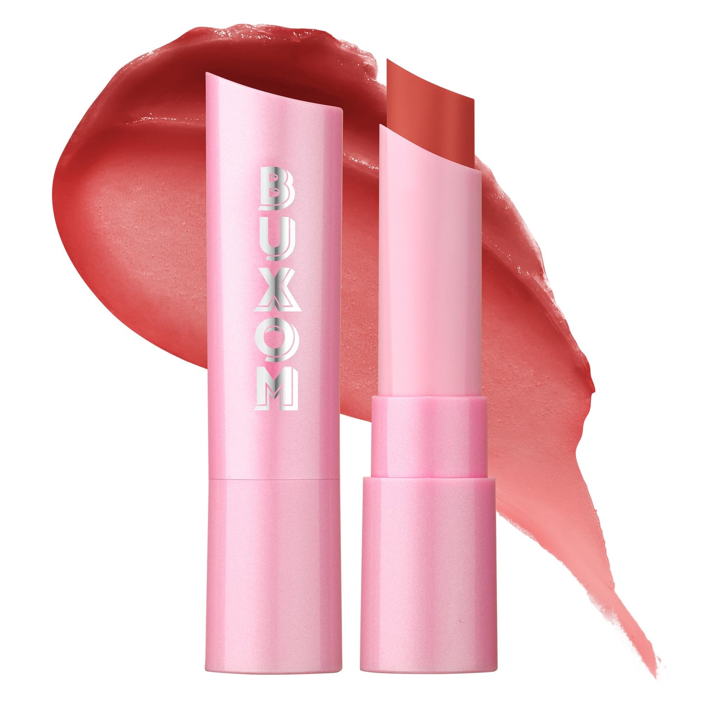 BUXOM Full-On Plumping Lip Glow Balm Coral Crush - Hydrating Lip Tint & Plumper